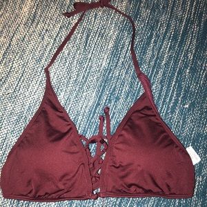 Maroon bikini top